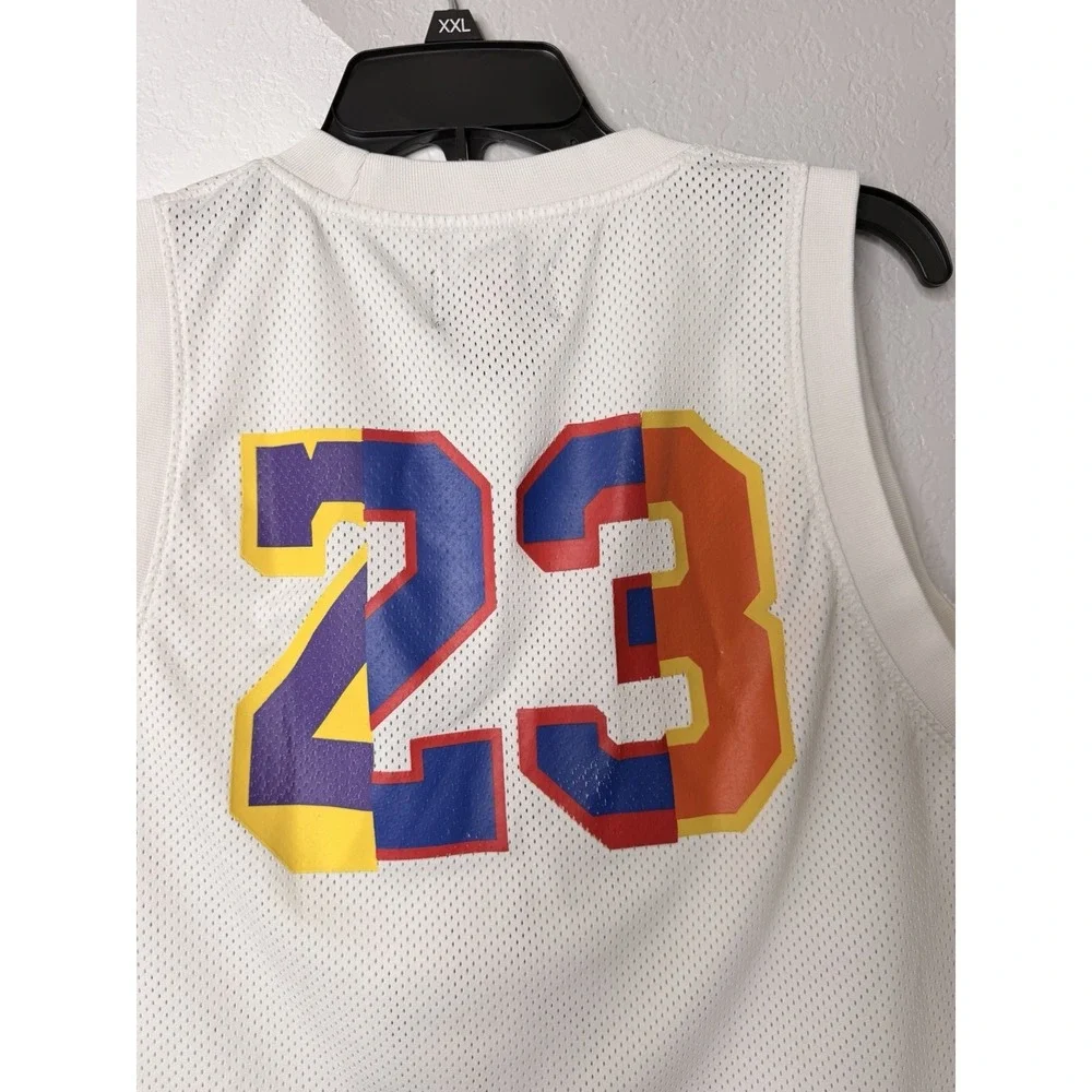 Jordan DNA Tank Top Mensy L White Mesh Sleeveless Jumpman Graphic Basketball USA